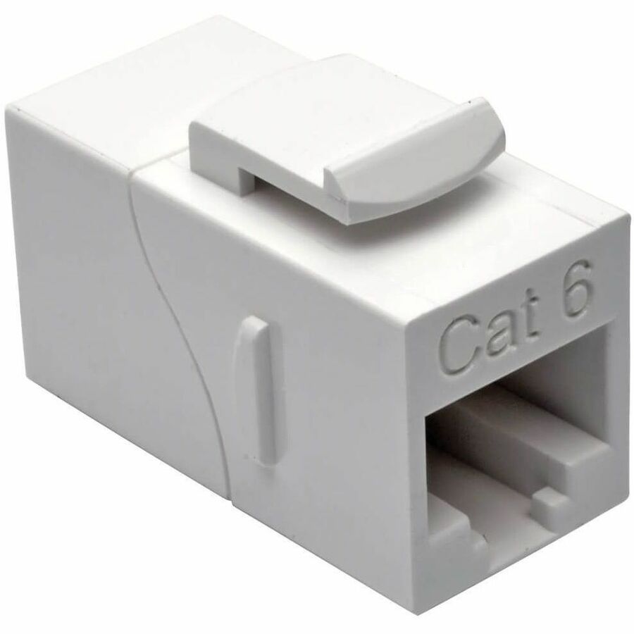 Tripp Lite Series Cat6 Straight-Through Modular In-Line Snap-In Coupler (RJ45 F/F), White, TAA