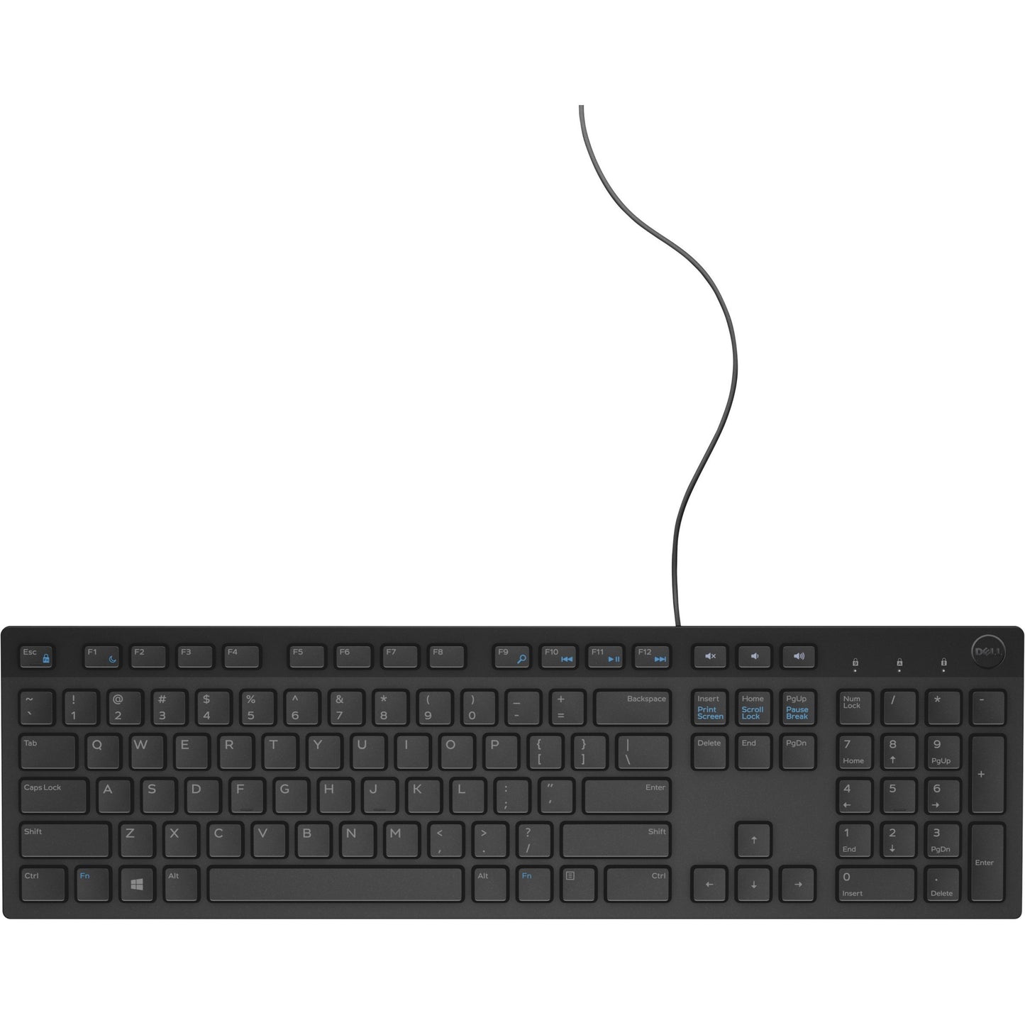 Dell KB216 Multimedia USB Wired Keyboard - Black