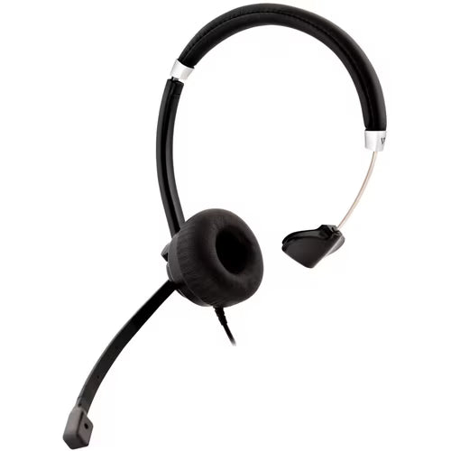 V7 HU411 Deluxe Wired USB Mono Headset with Boom Mic