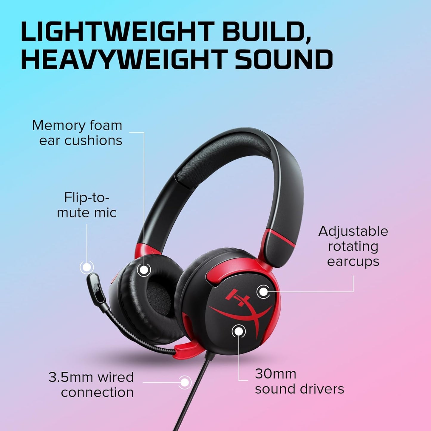 HyperX Cloud Mini Gaming Headset - Black/Red