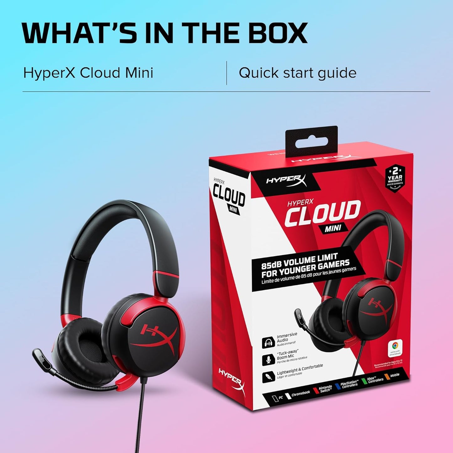 HyperX Cloud Mini Gaming Headset - Black/Red