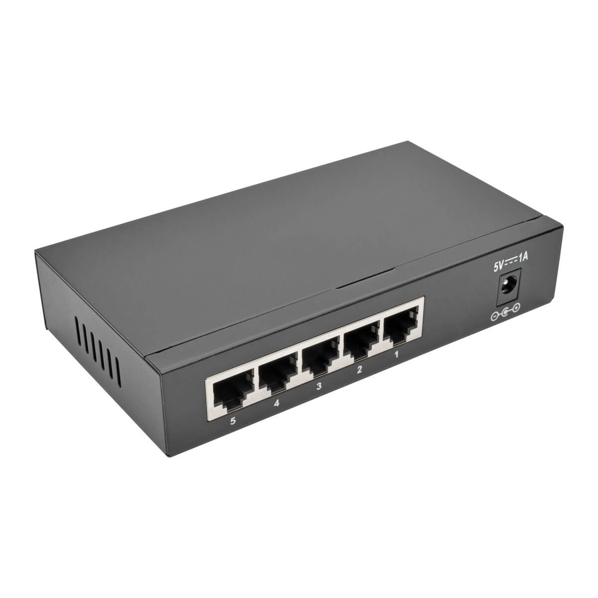 Tripp Lite 5-Port Gigabit Ethernet Switch Desktop Metal Unmanaged Switch 10/100/1000 Mbps - 5 Ports - 1000Base-T - 5 x Network - Twisted Pair - Gigabit Ethernet - 2 Layer Supported - Desktop, Wall Mountable