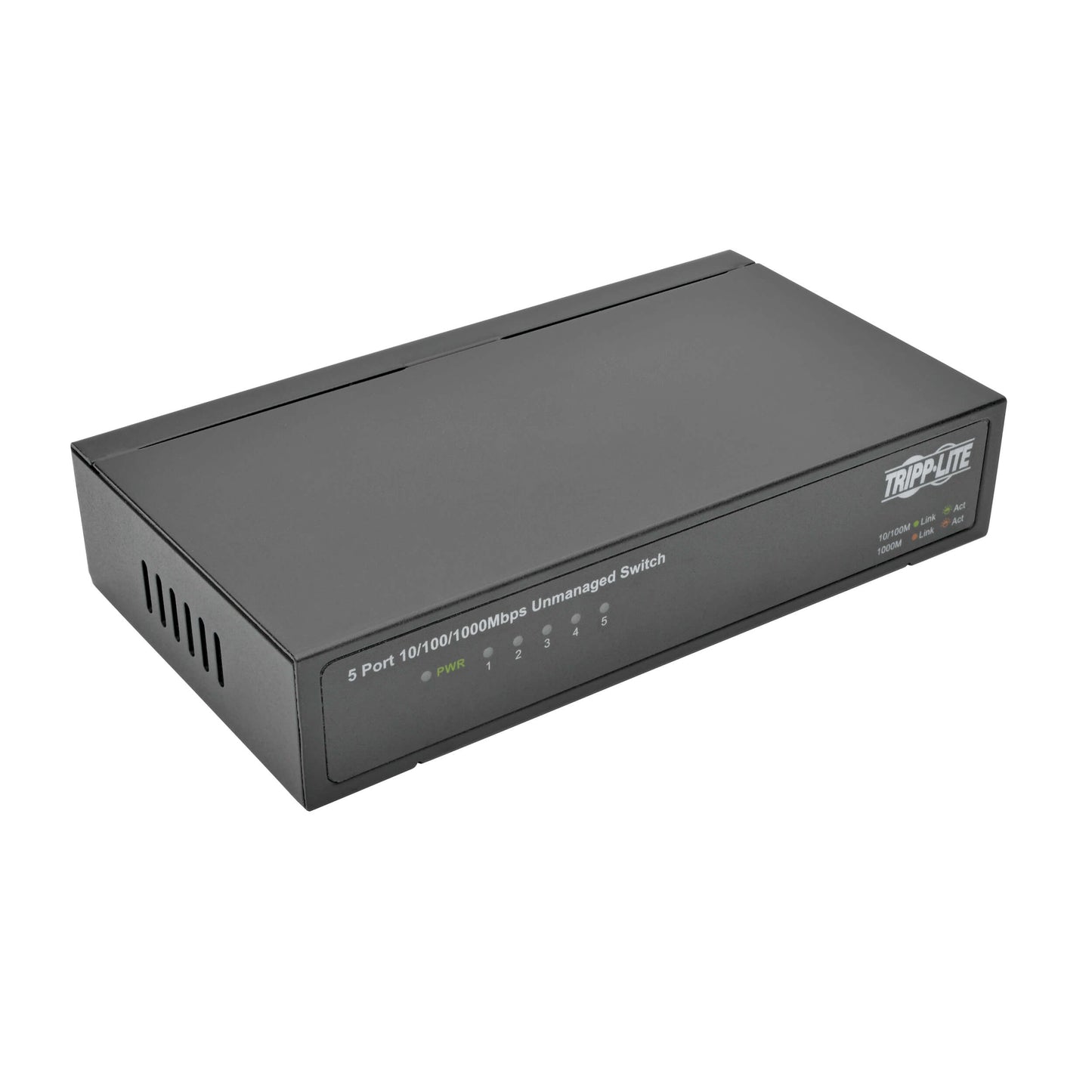 Tripp Lite 5-Port Gigabit Ethernet Switch Desktop Metal Unmanaged Switch 10/100/1000 Mbps - 5 Ports - 1000Base-T - 5 x Network - Twisted Pair - Gigabit Ethernet - 2 Layer Supported - Desktop, Wall Mountable