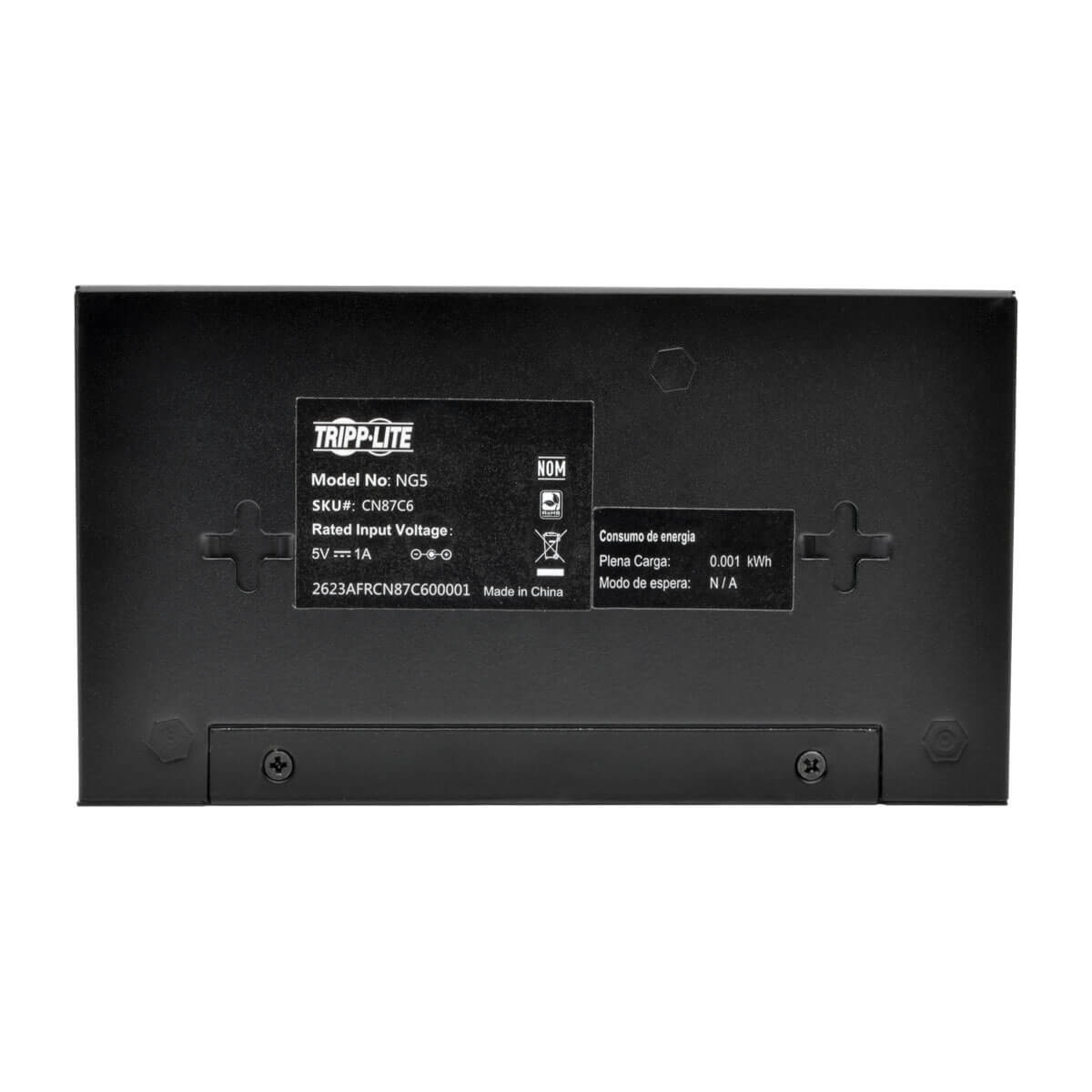 Tripp Lite 5-Port Gigabit Ethernet Switch Desktop Metal Unmanaged Switch 10/100/1000 Mbps - 5 Ports - 1000Base-T - 5 x Network - Twisted Pair - Gigabit Ethernet - 2 Layer Supported - Desktop, Wall Mountable
