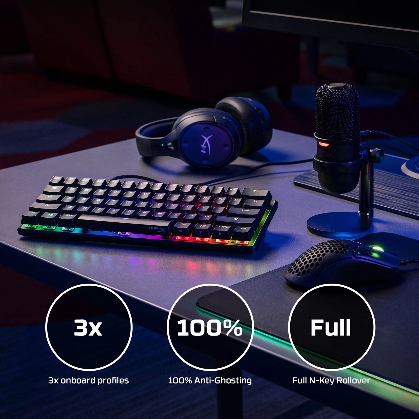 HyperX 60 Alloy Origins AQU Gaming Keyboard