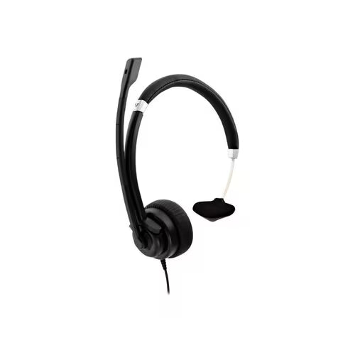 V7 HU411 Deluxe Wired USB Mono Headset with Boom Mic