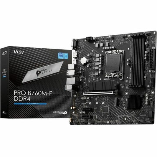 MSI Pro PRO B760M-P DDR4 Gaming Desktop Motherboard - Intel B760 Chipset - Socket LGA-1700 - Mini ATX