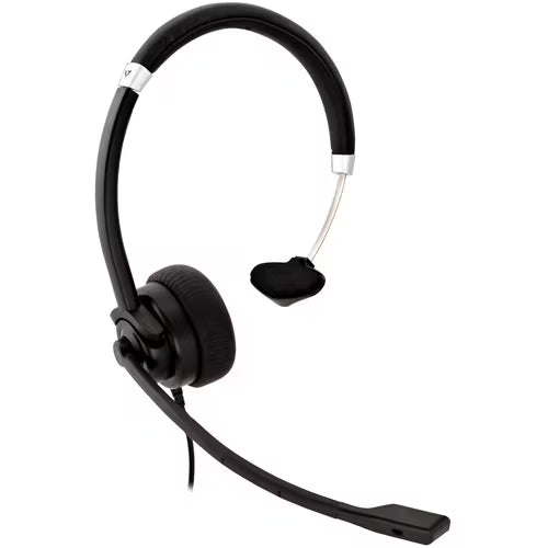 V7 HA401 Deluxe Wired 3.5mm Mono Headset with Boom Mic