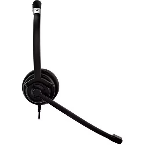 V7 HU411 Deluxe Wired USB Mono Headset with Boom Mic