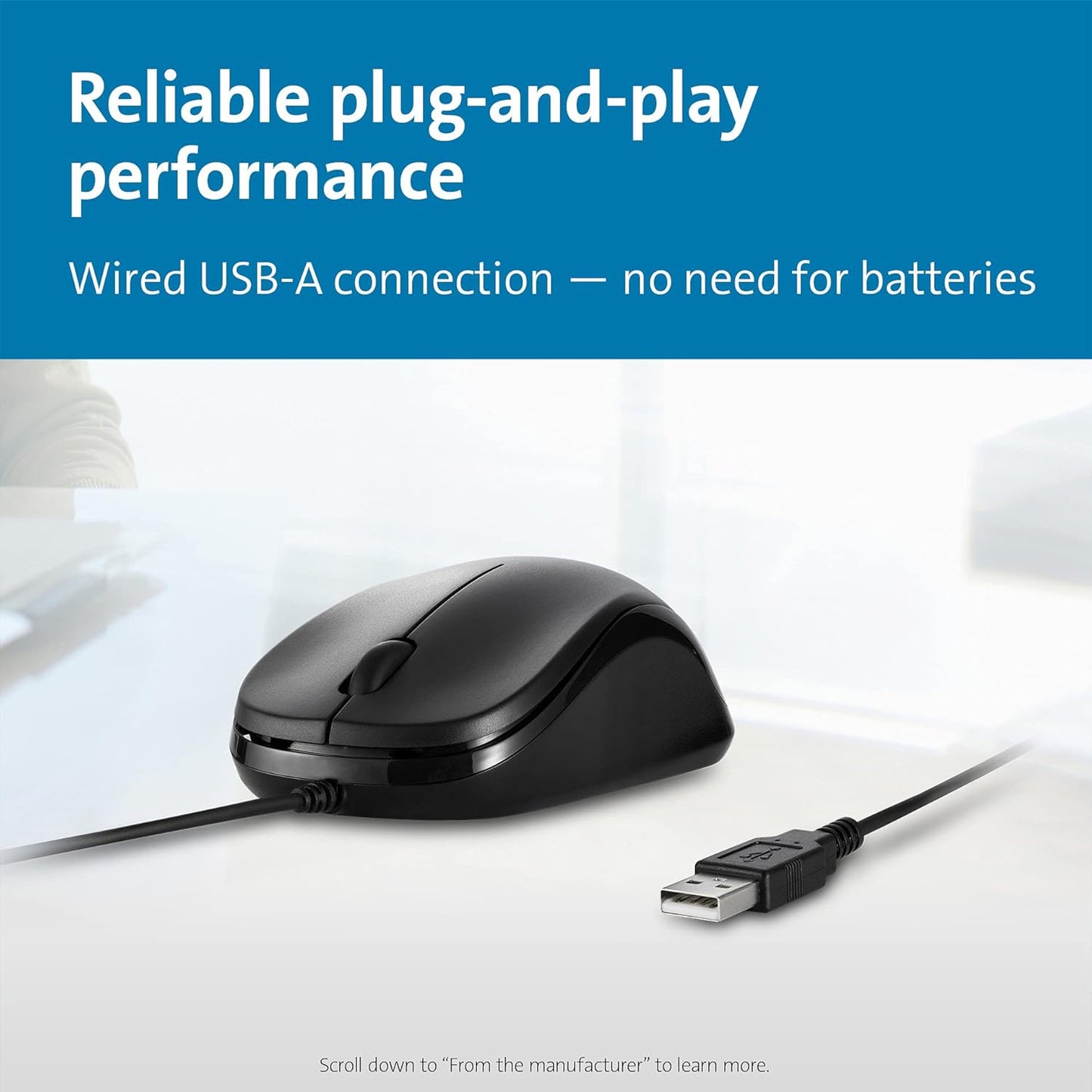 Kensington Simple Solutions Wired Mouse TAA-Compliant