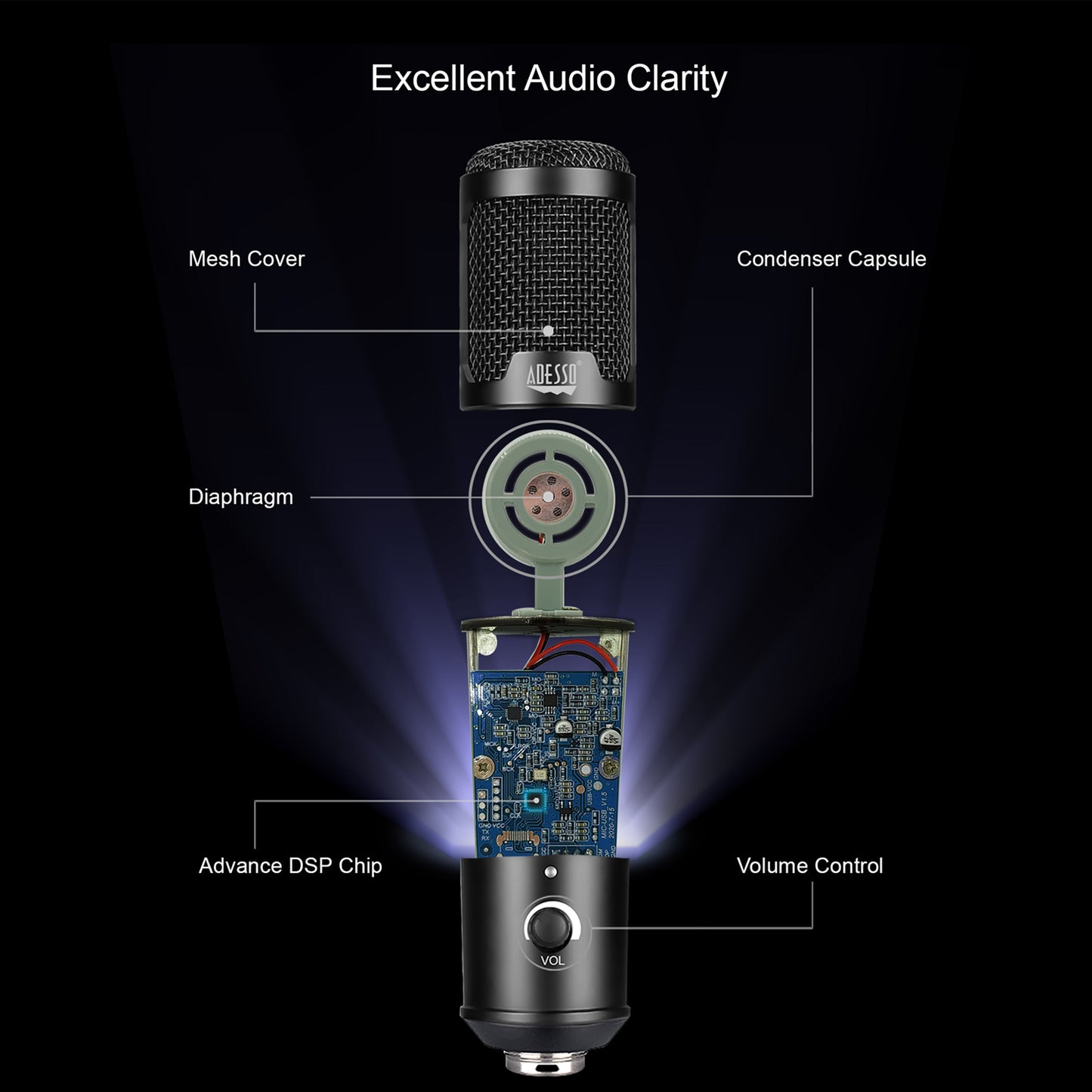 Adesso M4 Wired Condenser Microphone