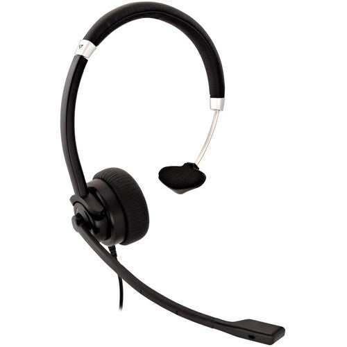 V7 HU411 Deluxe Wired USB Mono Headset with Boom Mic