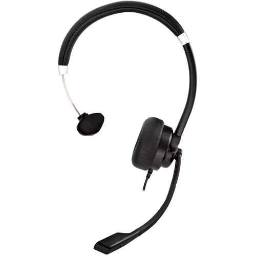 V7 HU411 Deluxe Wired USB Mono Headset with Boom Mic