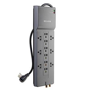 Belkin 12-Outlet Home/Office Surge Protector - 8 foot Cable - Black - 3780 Joules