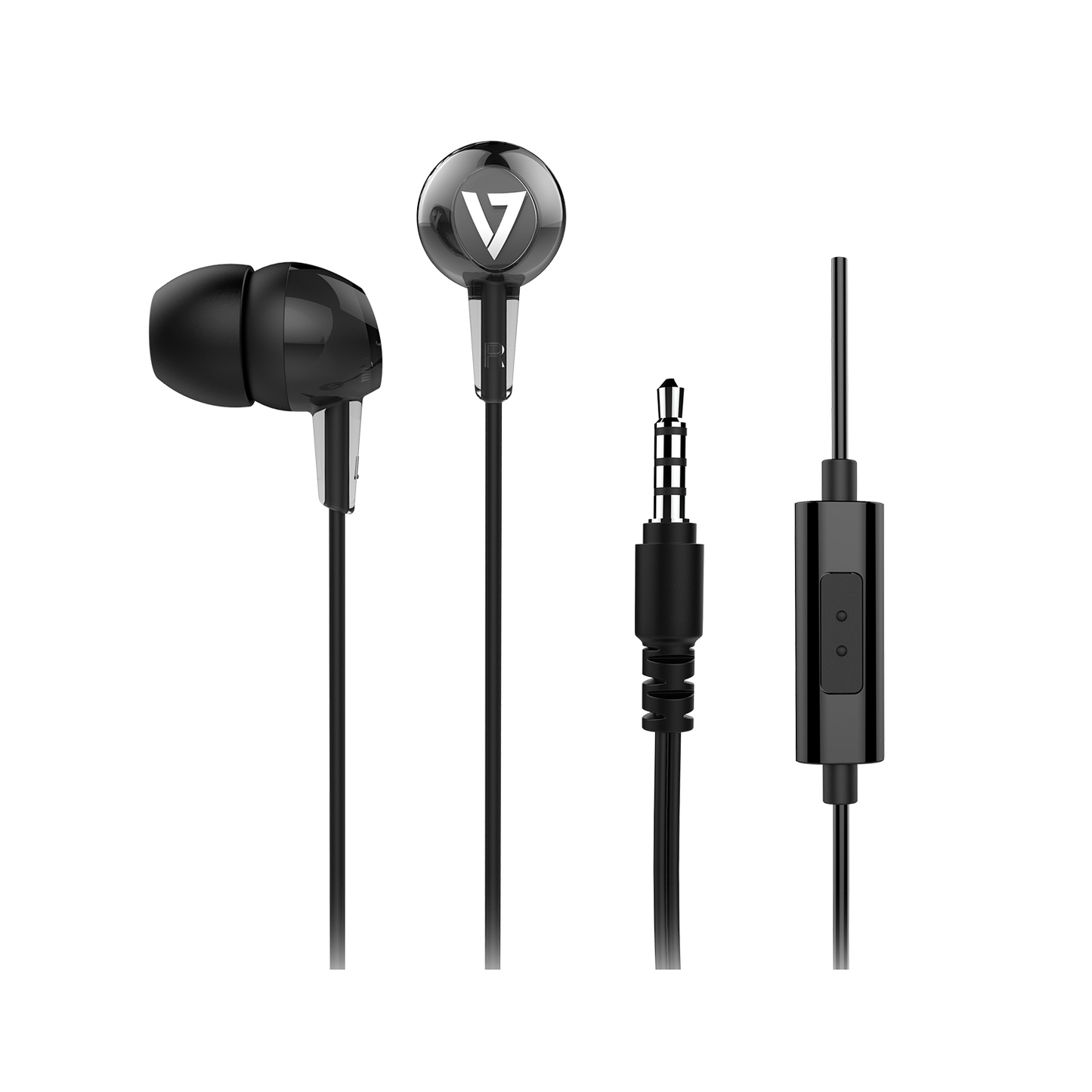 V7 Stereo Earbuds w/Inline Microphone