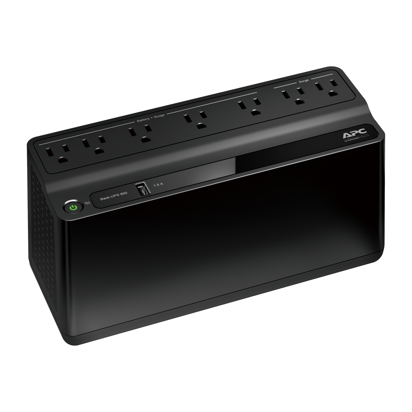 APC UPS Battery Backup and Surge Protector, 600VA Backup Battery Power Supply with USB Charger Port